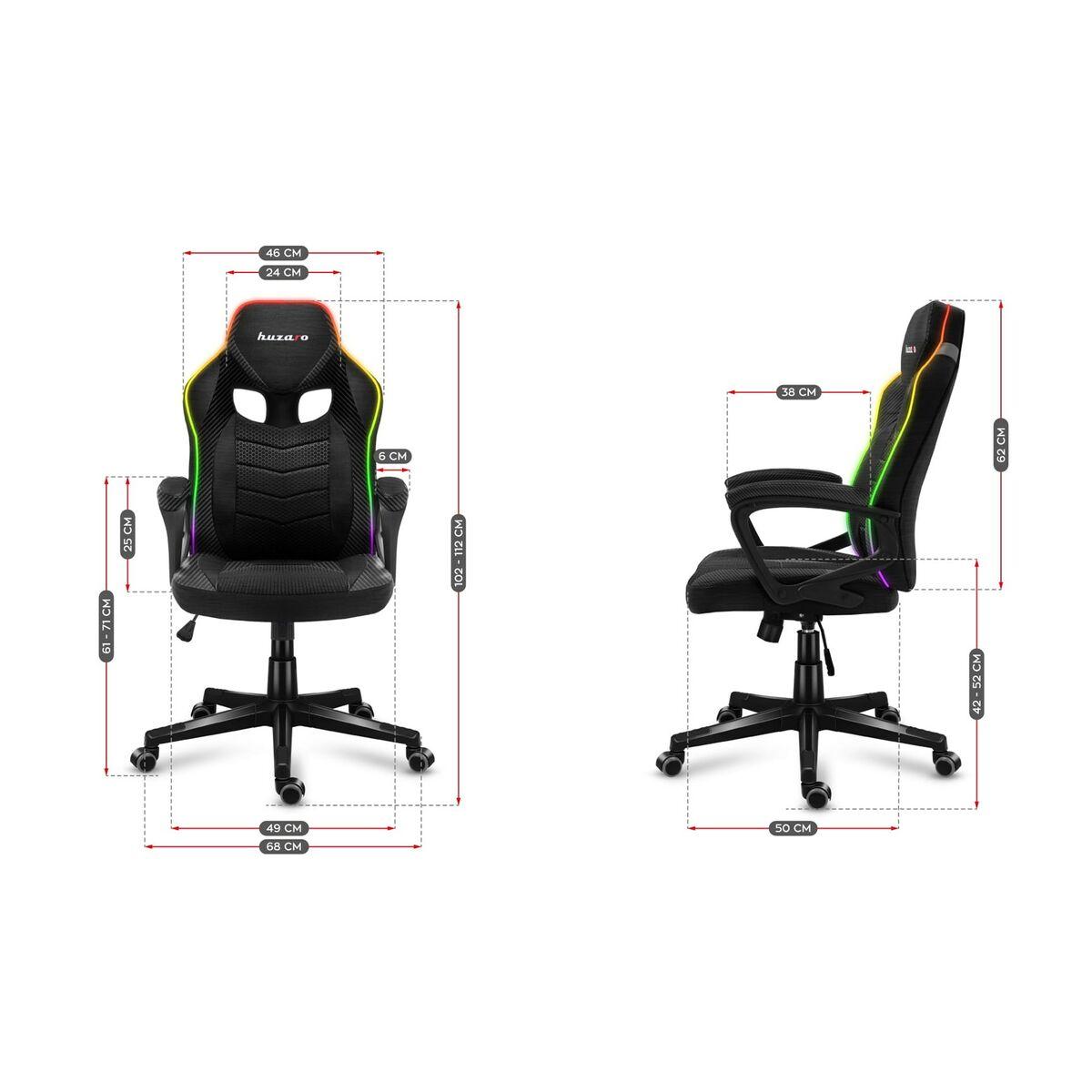 Sedia Gaming Huzaro HZ-Force 2.5 RGB Mesh Nero Grigio
