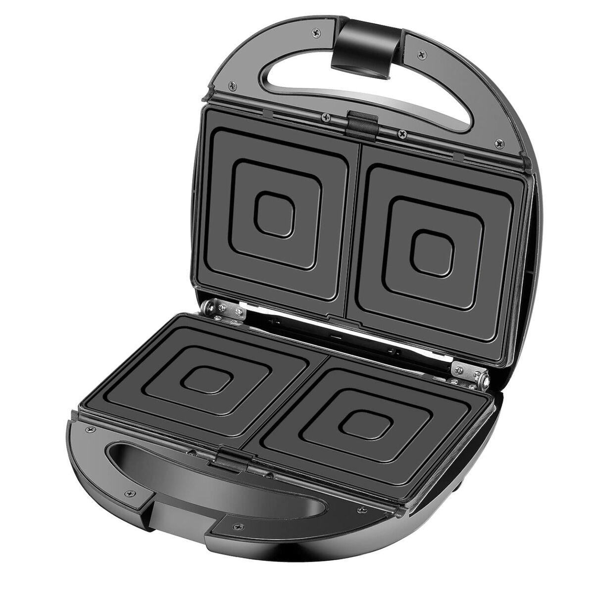 Piastra Grill Elettrica Adler CR 3057 Nero Argentato 1200 W