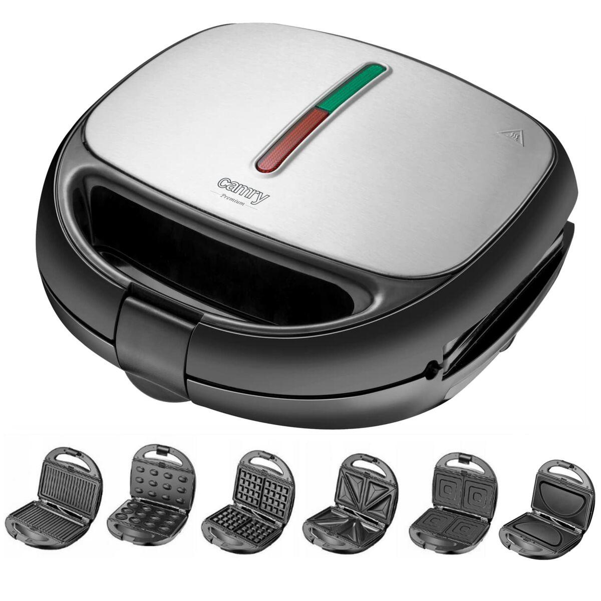 Piastra Grill Elettrica Adler CR 3057 Nero Argentato 1200 W