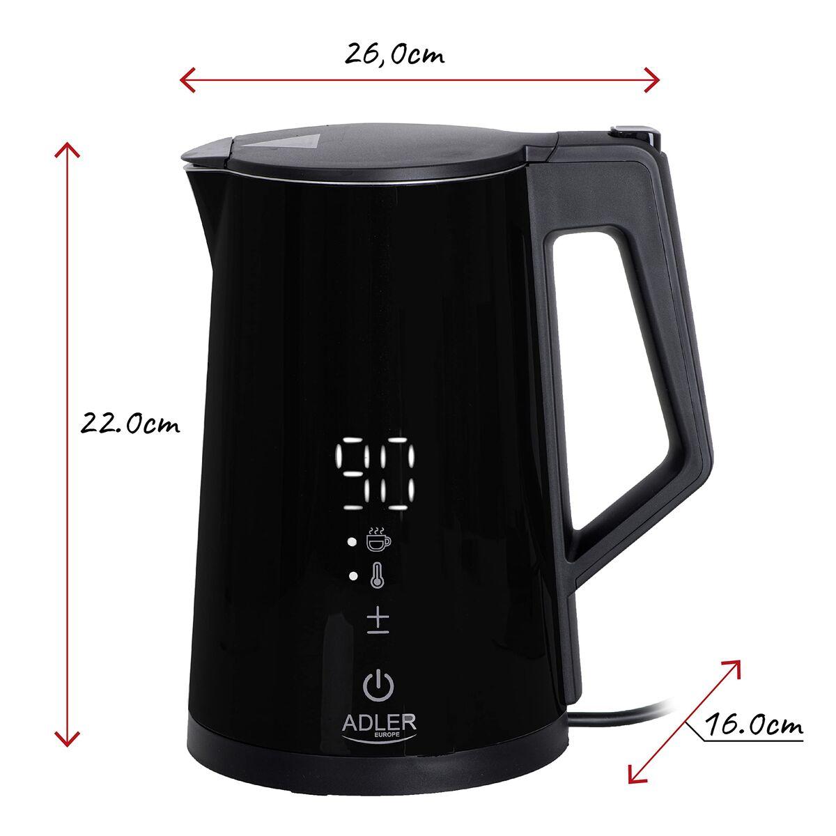 Bollitore Adler AD 1345b Nero Acciaio inossidabile 2200 W 1850 W 1,7 L