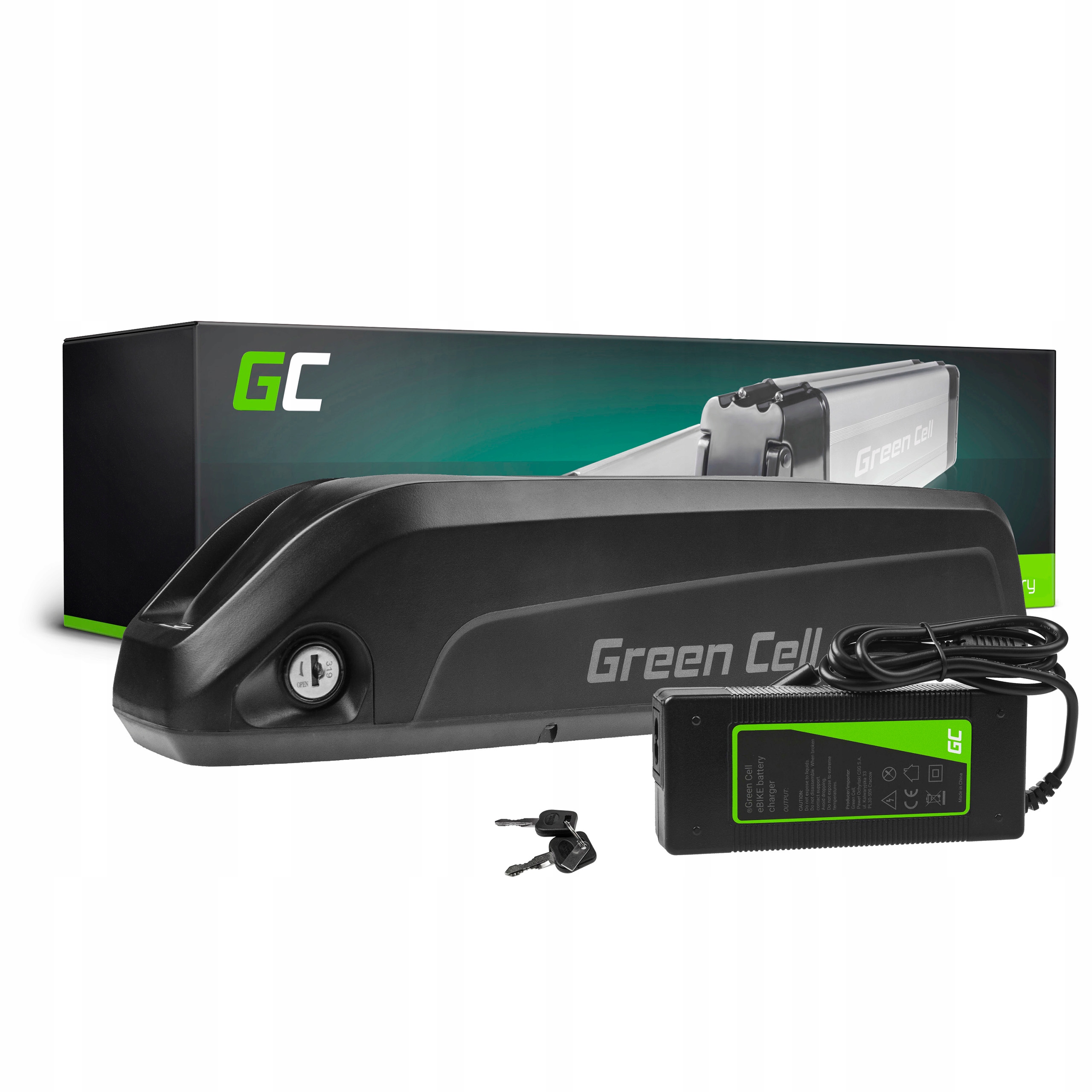 Batteria Down Tube per E-Bike con Caricabatterie - 48V - 18Ah - 864Wh