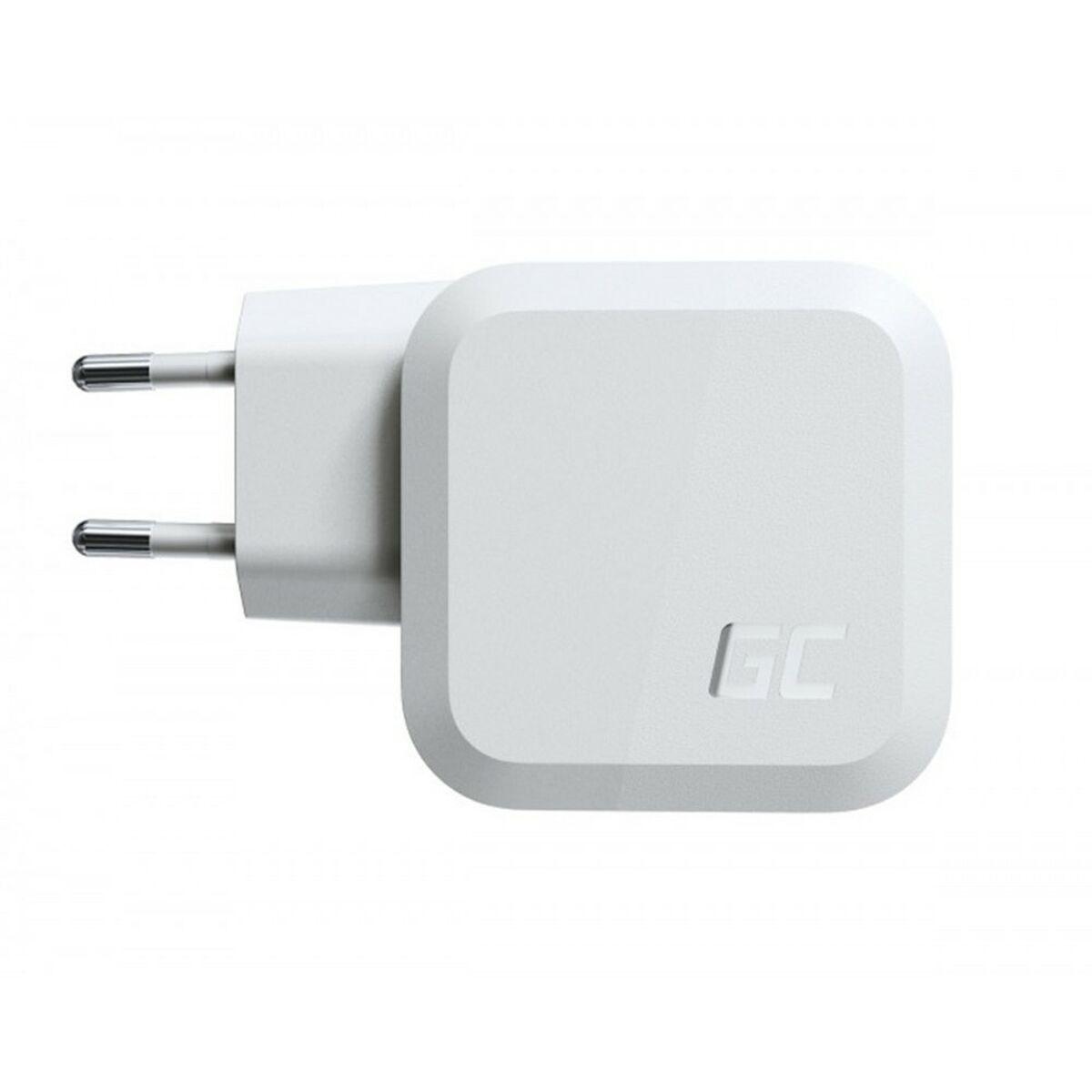 Caricabatterie Green Cell White 65W GaN GC PowerGan per laptop MacBook telefono tablet Nintendo Switch - 2x USB-C 1x