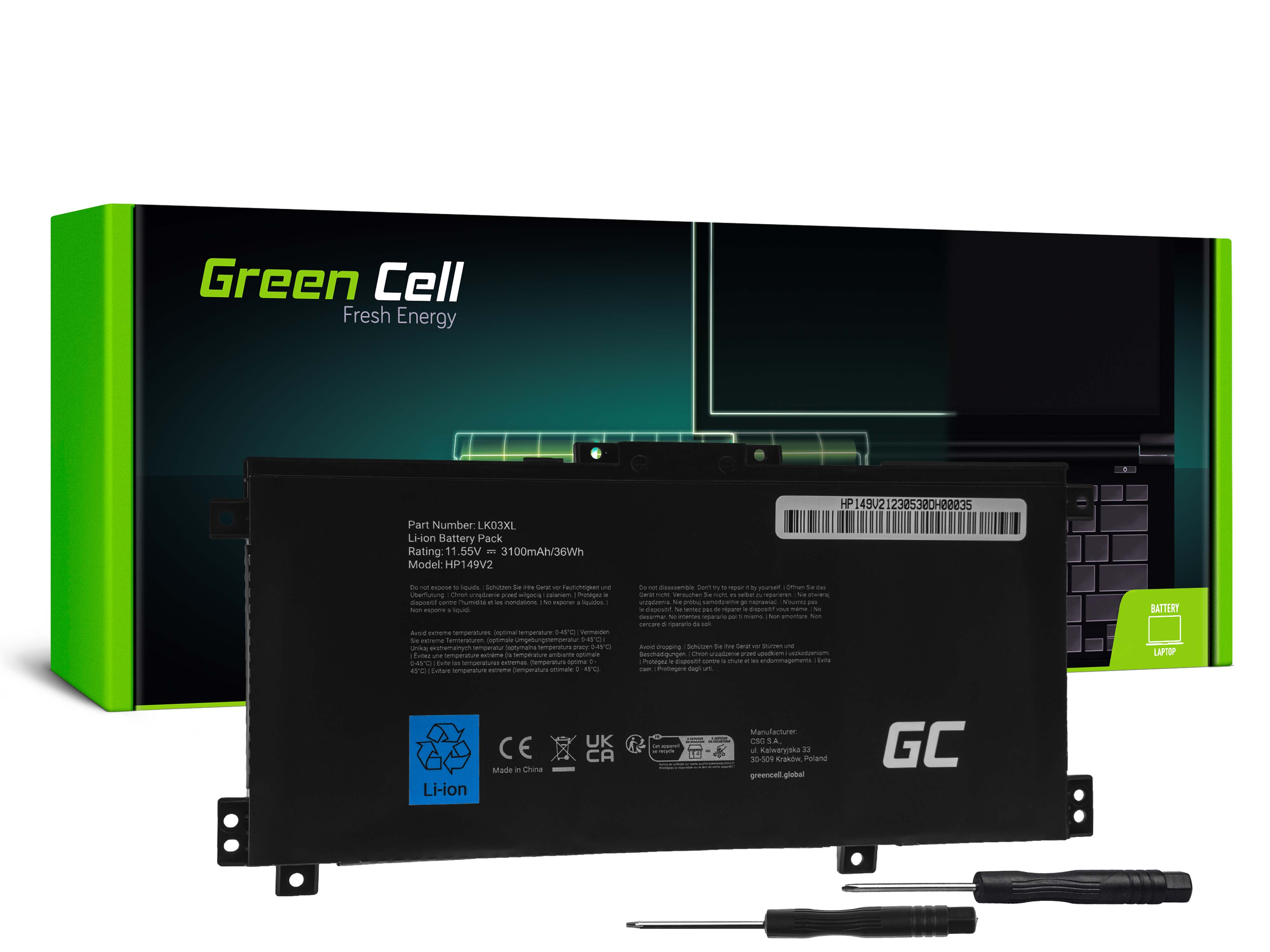 Batteria portatile LK03XL per HP Envy x360 15-BP 15-BP000 15-BP100 15-CN 17-AE 17-BW