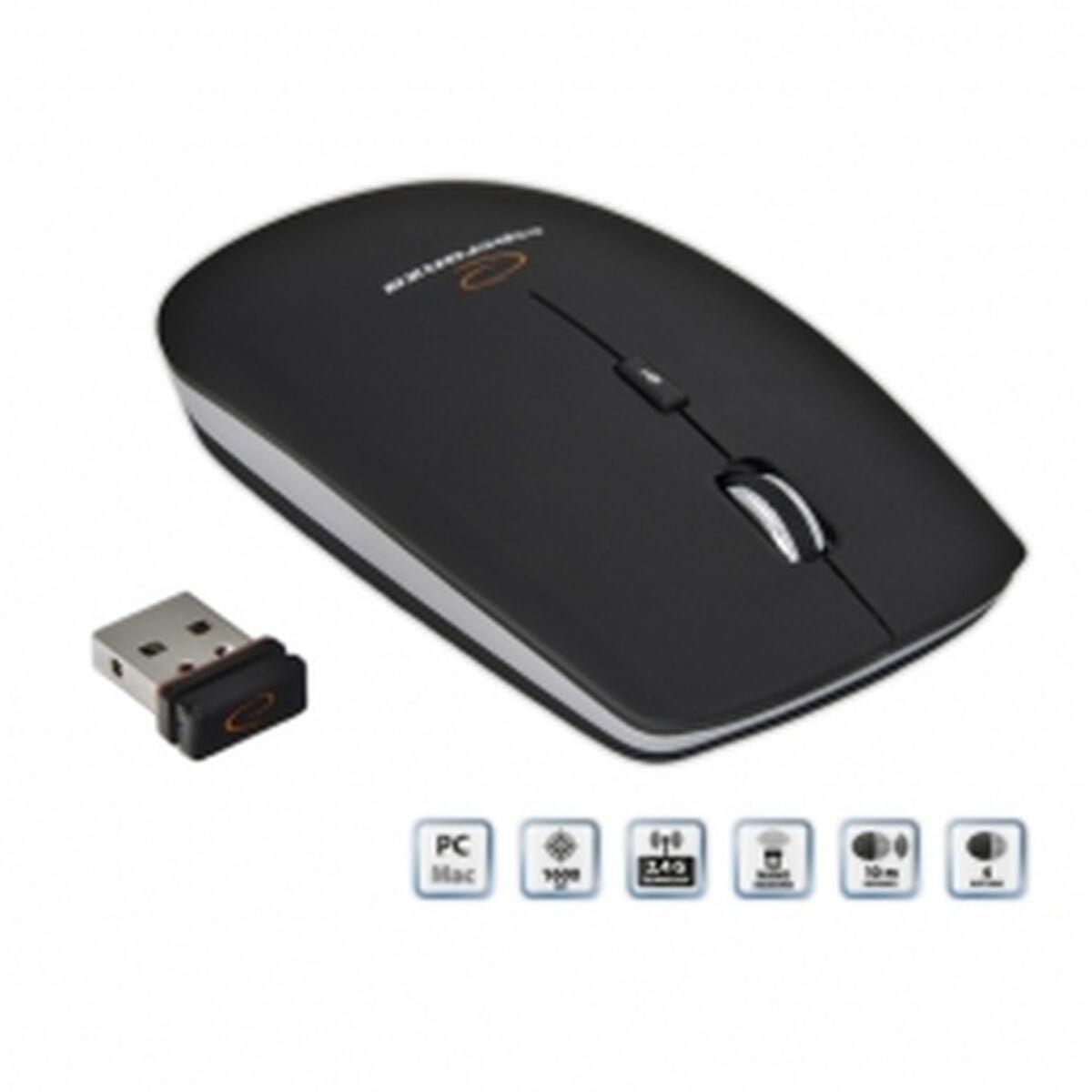 Mouse Senza Fili Esperanza EM120K NERO/ARGENTATO