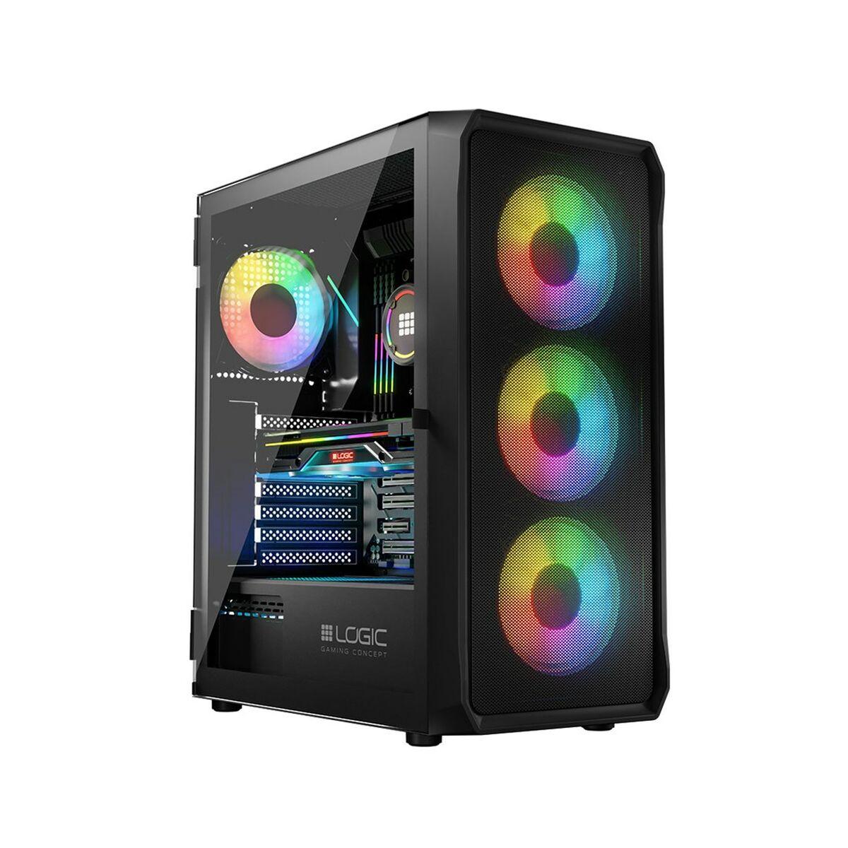 Case computer desktop ATX Logic PORTOS ARGB Bianco Nero