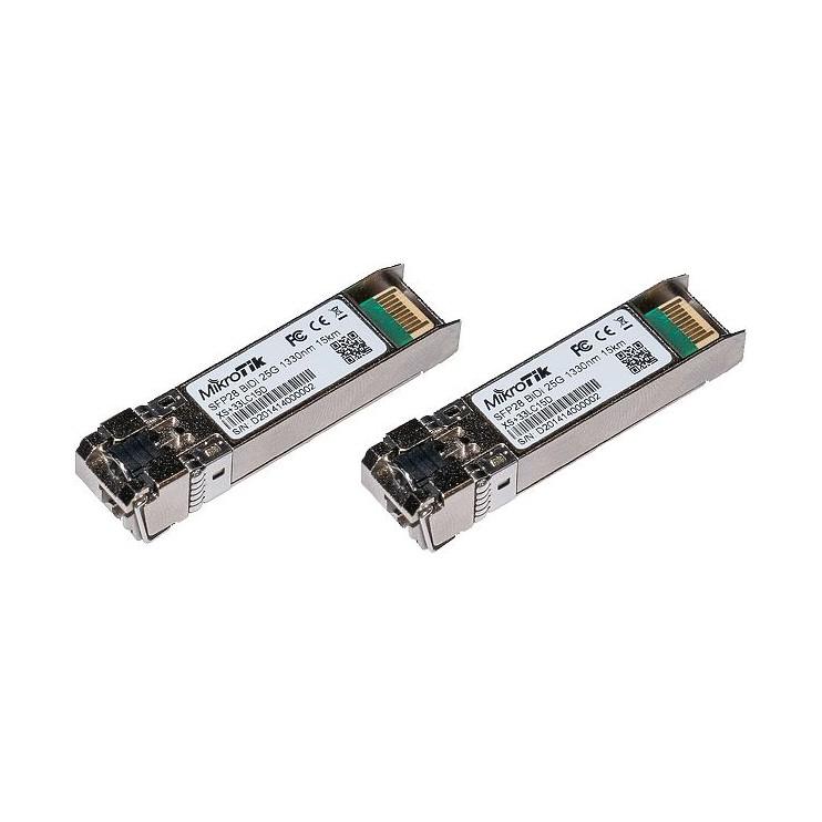 MikroTik XS2733LC15D Modulo SFP/SFP/SFP28 1/10/25Gb/s SM 15km 1270nm 1330nm