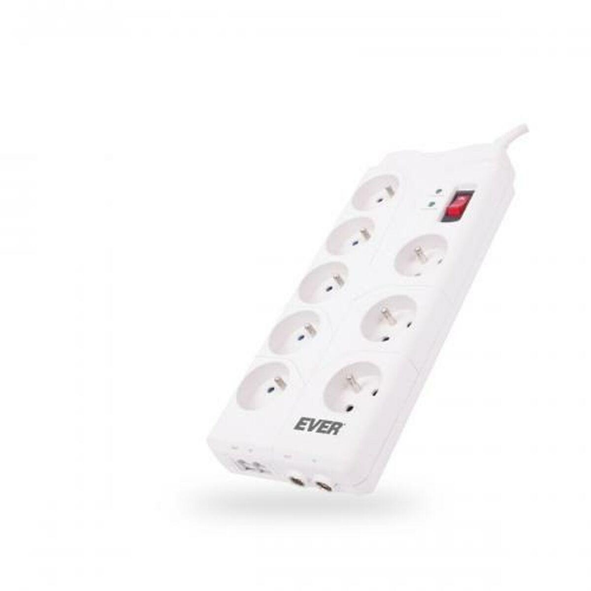 Multipresa 19" 8 Tomas Schuko con On/Off Switch Ever T/LZ05-HOM019/0000 (2 m)