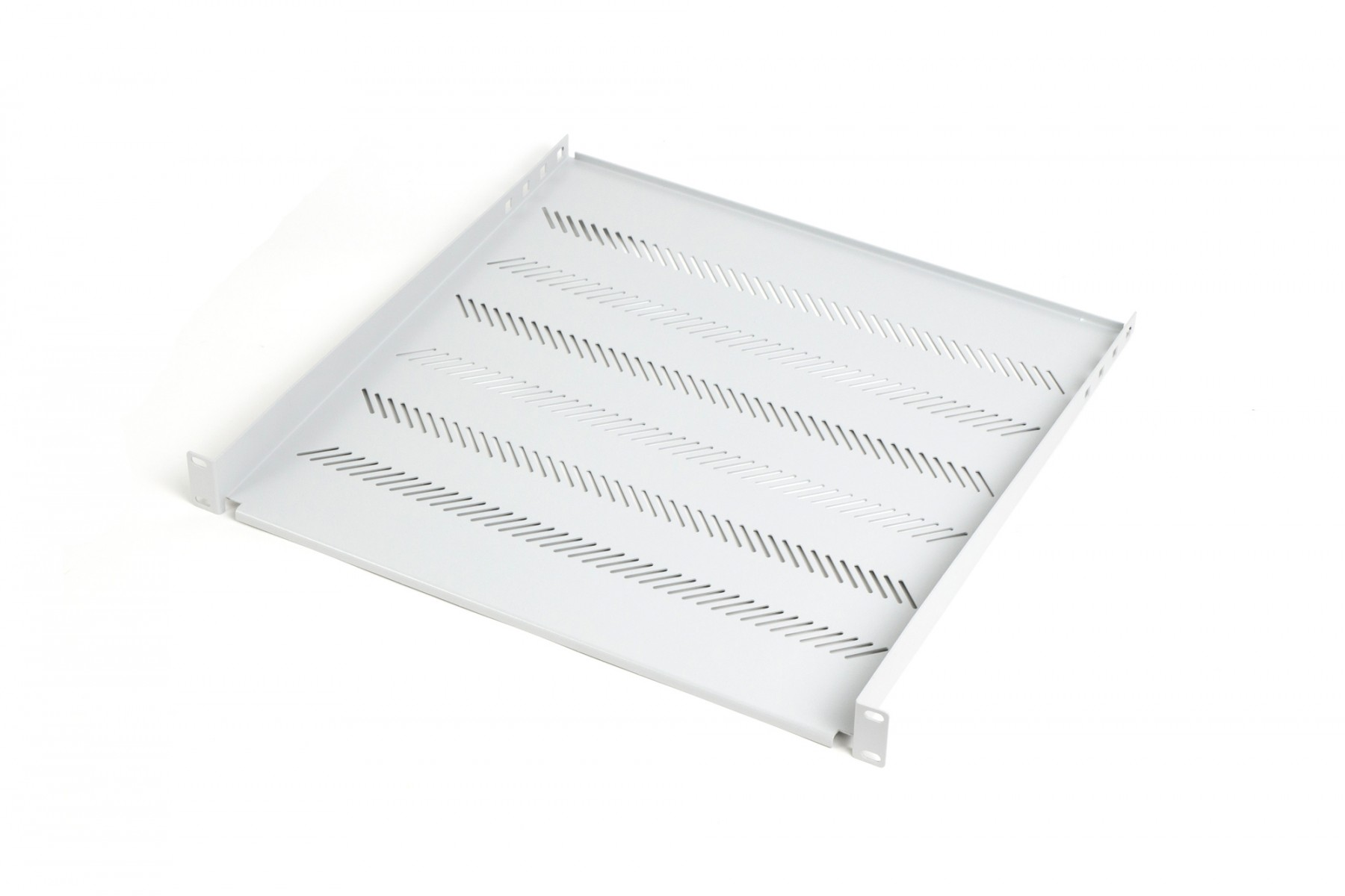 Ripiano fisso 1U 19", profonditÃƒÂ  450 mm, portata 25 kg, fissaggio in 4 punti, viti e staffa incluse, grigio (RAL 7035)
