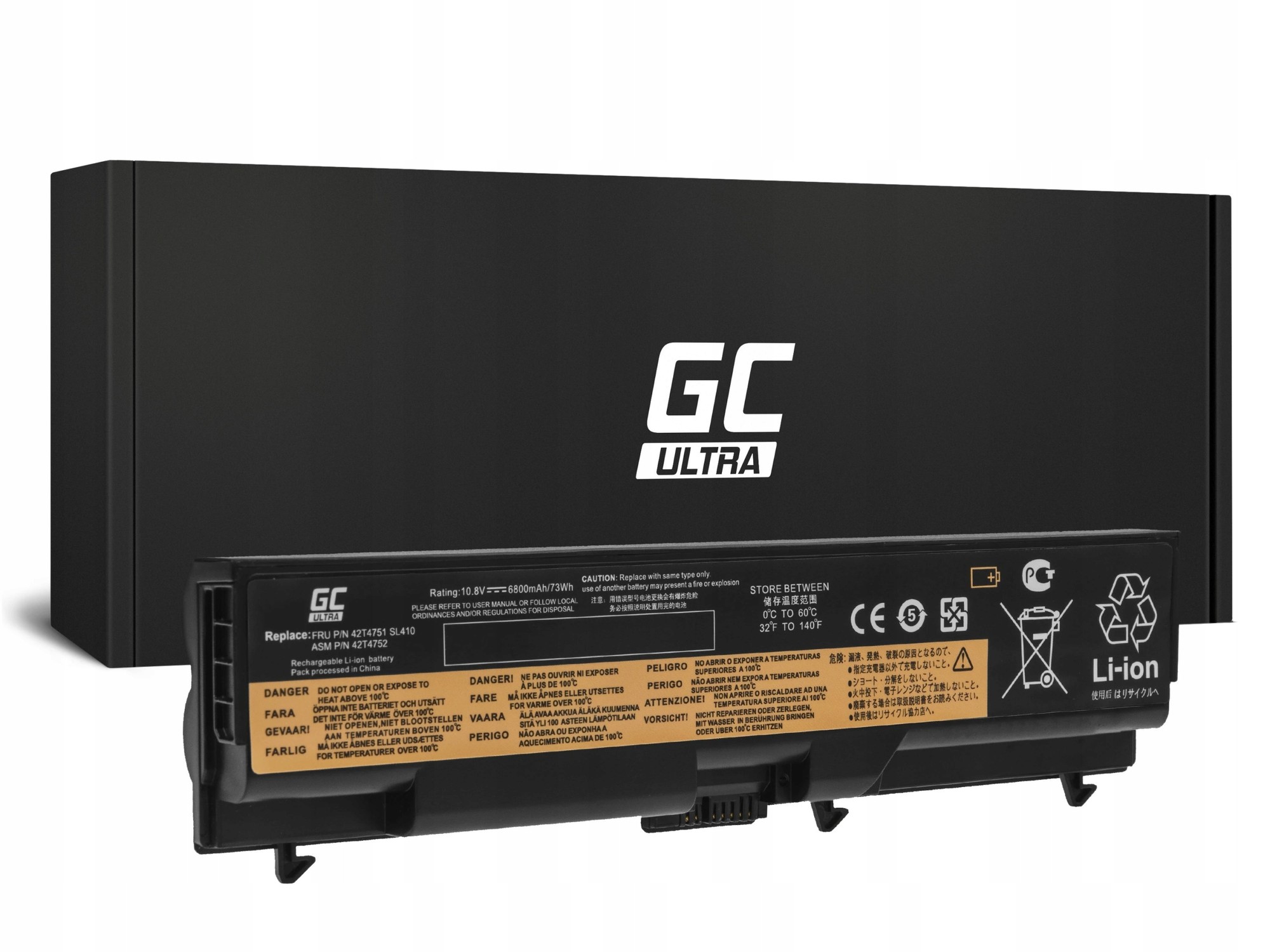Batteria portatile ULTRA 42T4795 per Lenovo ThinkPad T410 T420 - 11,1 V - 6800 mAh