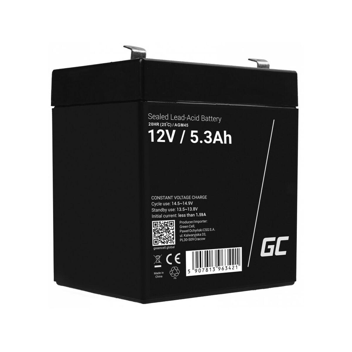 Batteria Green Cell AGM VRLA 12V 53Ah senza manutenzione per sistema di allarme registratore di cassa giocattoli