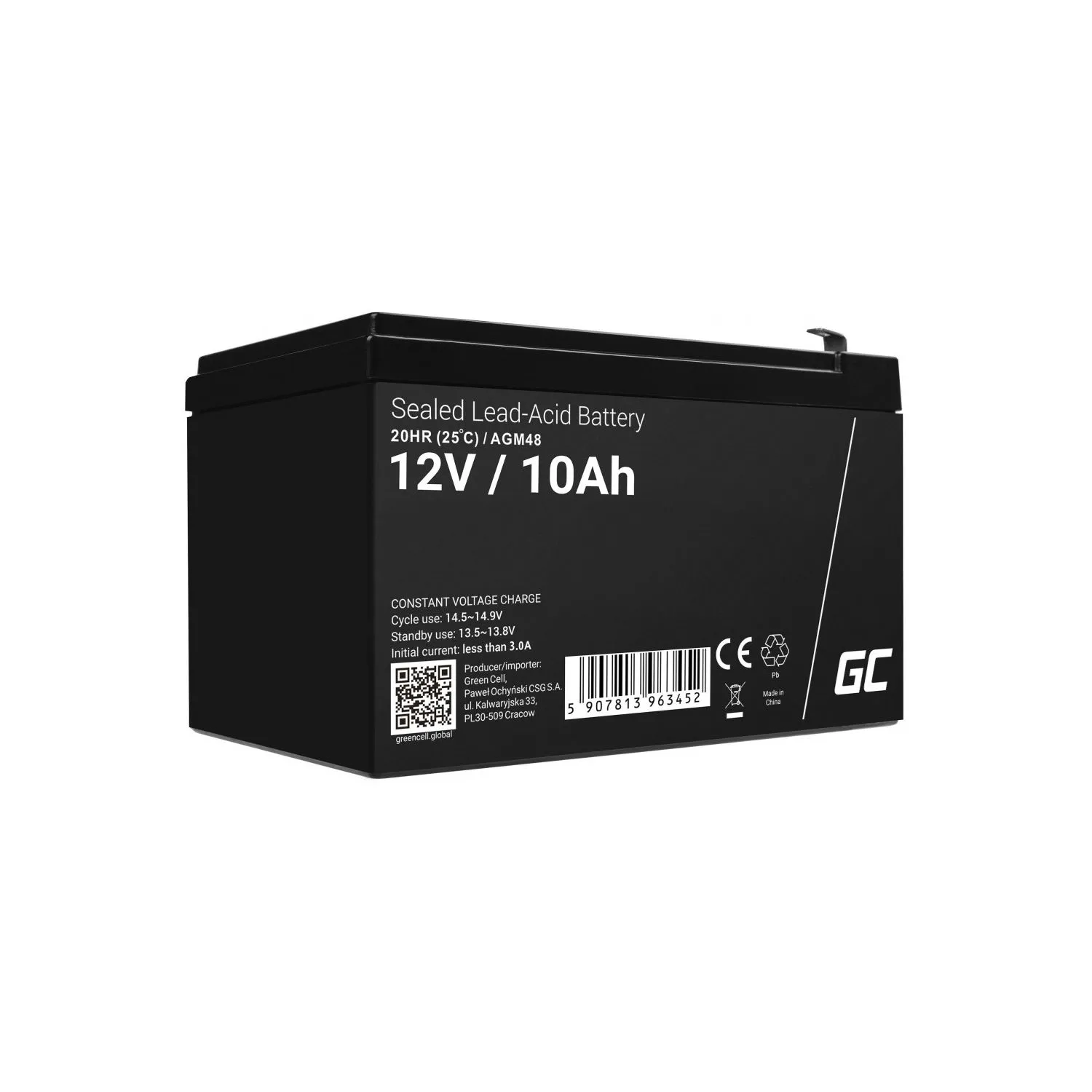 Batteria Green Cell AGM VRLA 12V 10Ah senza manutenzione per unitÃƒÂ  UPS