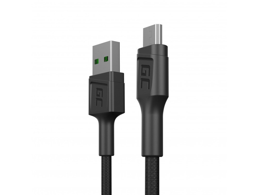 Cavo Green Cell GC PowerStream USB-A - Micro USB 30 cm ricarica rapida Ultra Charge, QC 3.0