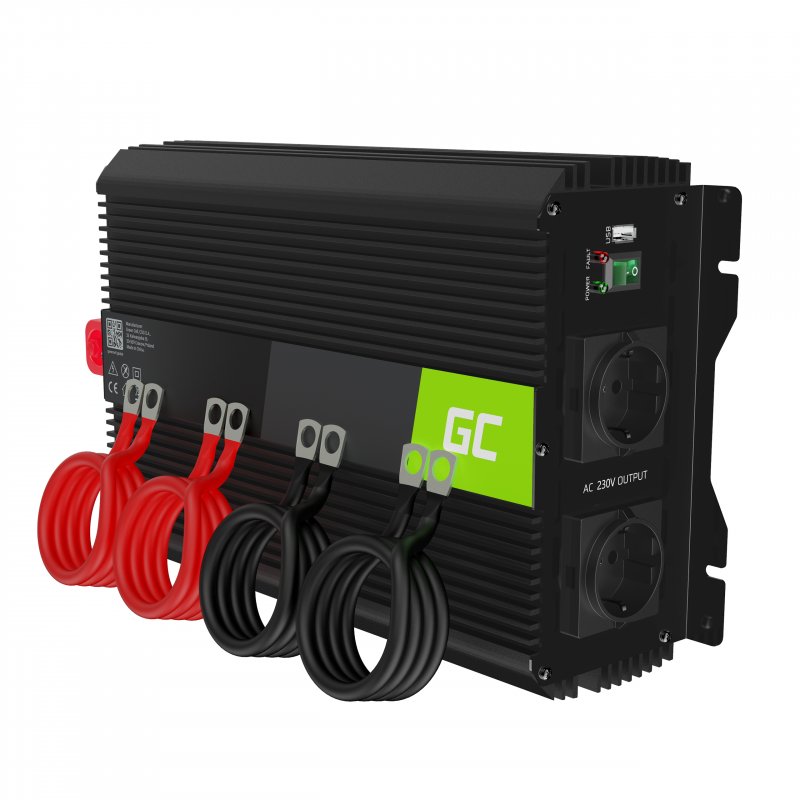 Green Cell Power Inverter PRO 12V a 230V 3000W/6000W Onda sinusoidale modificata