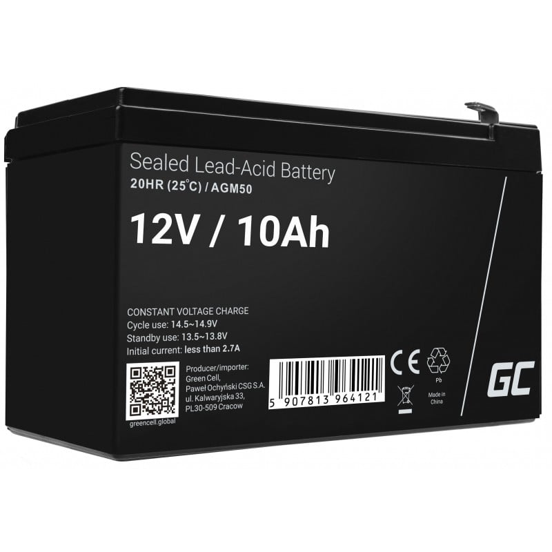 Batteria Green Cell AGM VRLA 12V 10Ah senza manutenzione per unitÃƒÂ  UPS