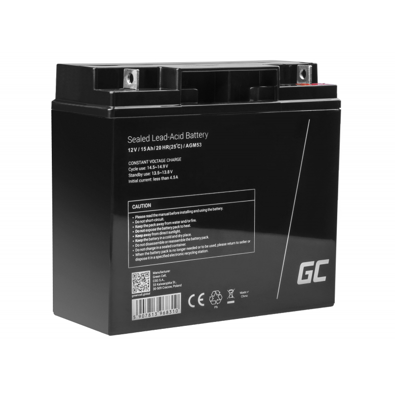 Batteria AGM al piombo acido VRLA - 12V - 15Ah