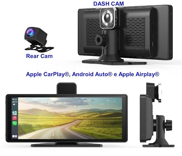 Schermo Maxcom MC01 Vibe Apple CarPlay Android Auto e Apple Airplay + 2 Cam