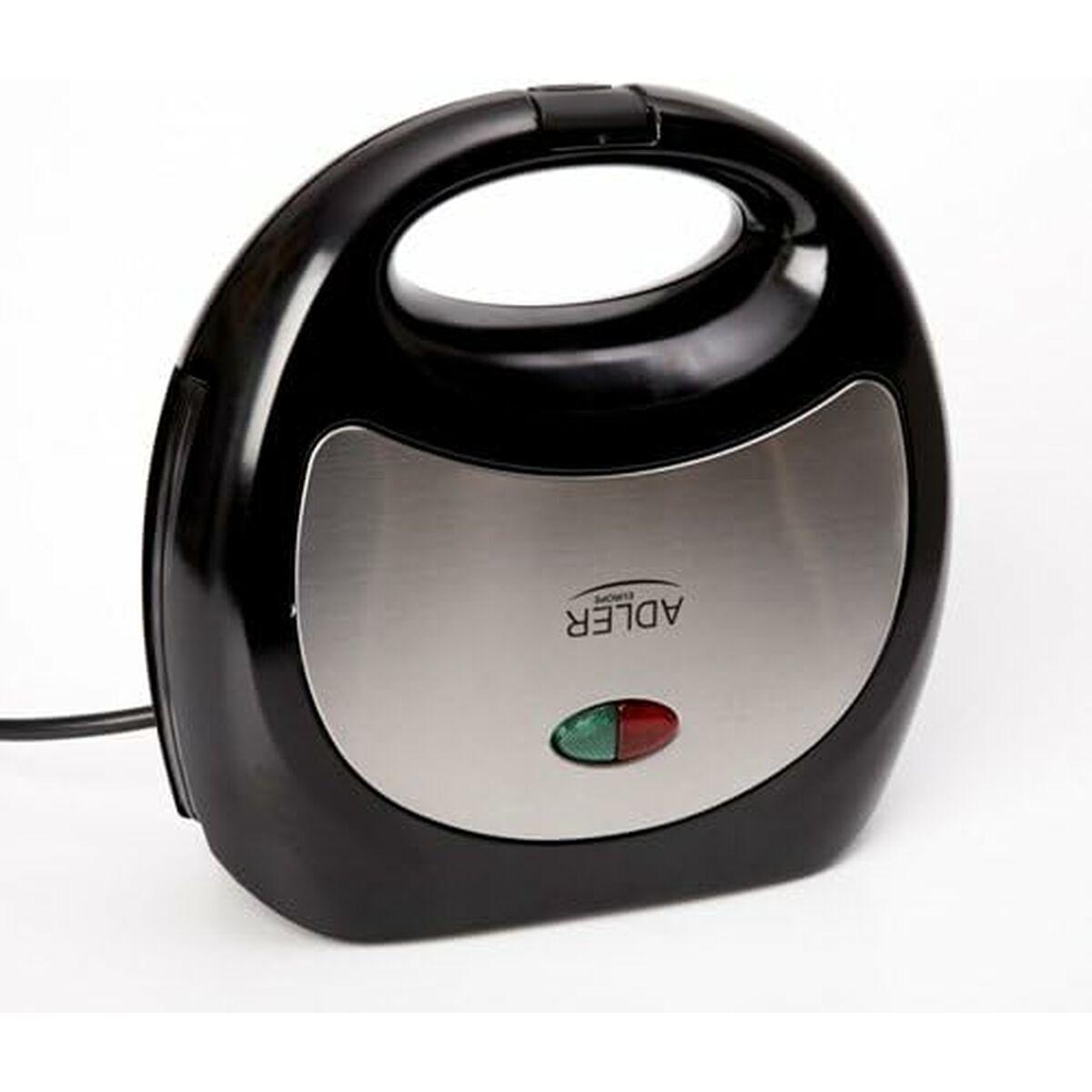 Piastra Grill Elettrica Adler AD 3015 Nero Multicolor Argentato 750 W
