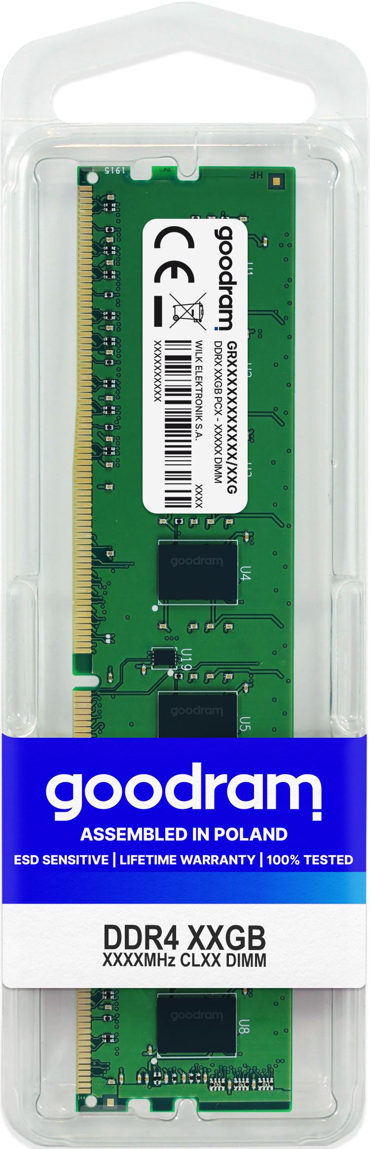 Goodram GR2400D464L17S/4G memoria 4 GB 1 x 4 GB DDR4 2400 MHz