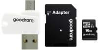 microSD 16GB CARD class 10 adpter card reader - blister