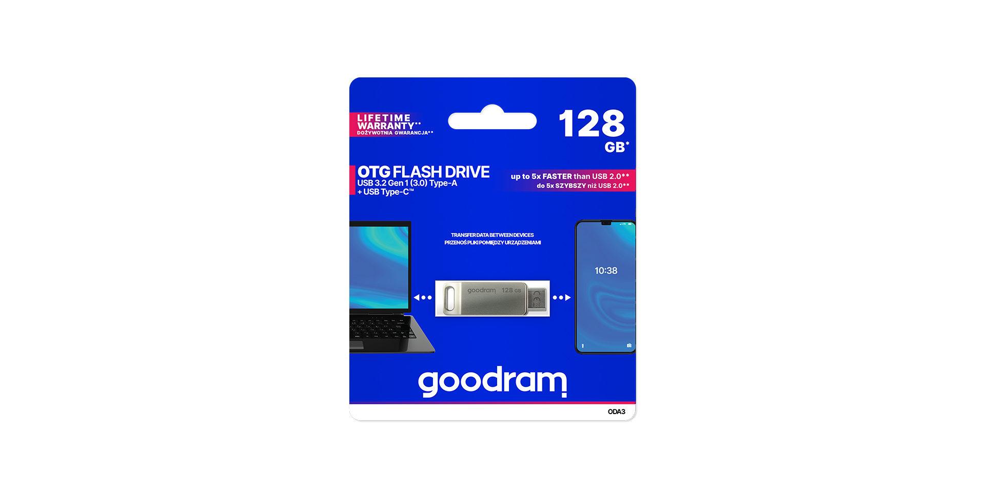 GoodRAM DUALDRIVE OTG 128GB USB 3.2 type C