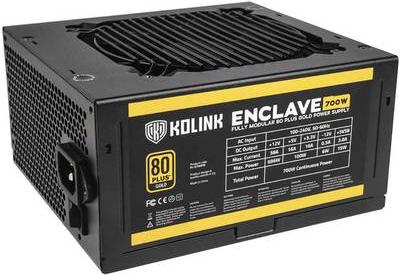 Kolink Enclave alimentatore per computer 700 W 20+4 pin ATX ATX Nero (Kolink Enclave 700W 80 Plus Gold Modular Power Supply)