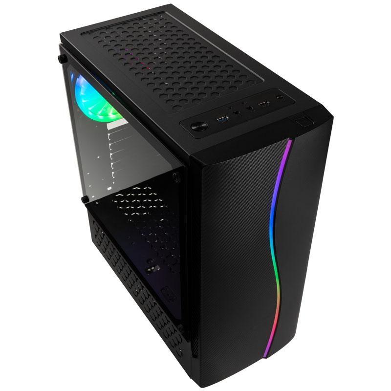 Inspire K5 ARGB Tower ATX senza alimentatore nero trasparente