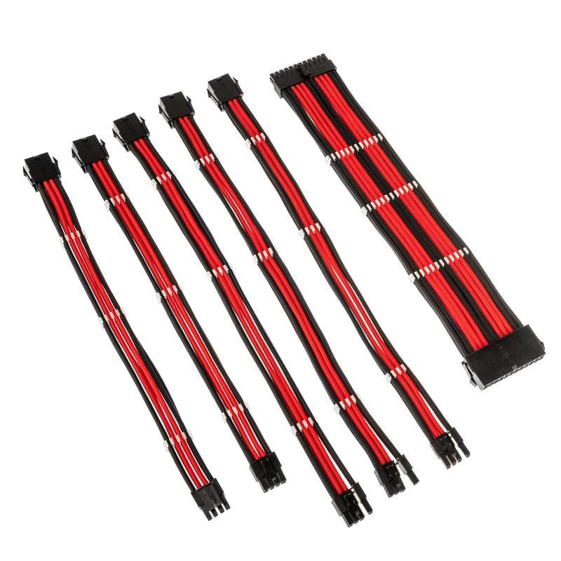 Kolink COREADEPT-EK-BRD cavo di alimentazione interno 035 m (Kolink Core Adept Braided Cable Extension Kit - Jet Black/Racing R