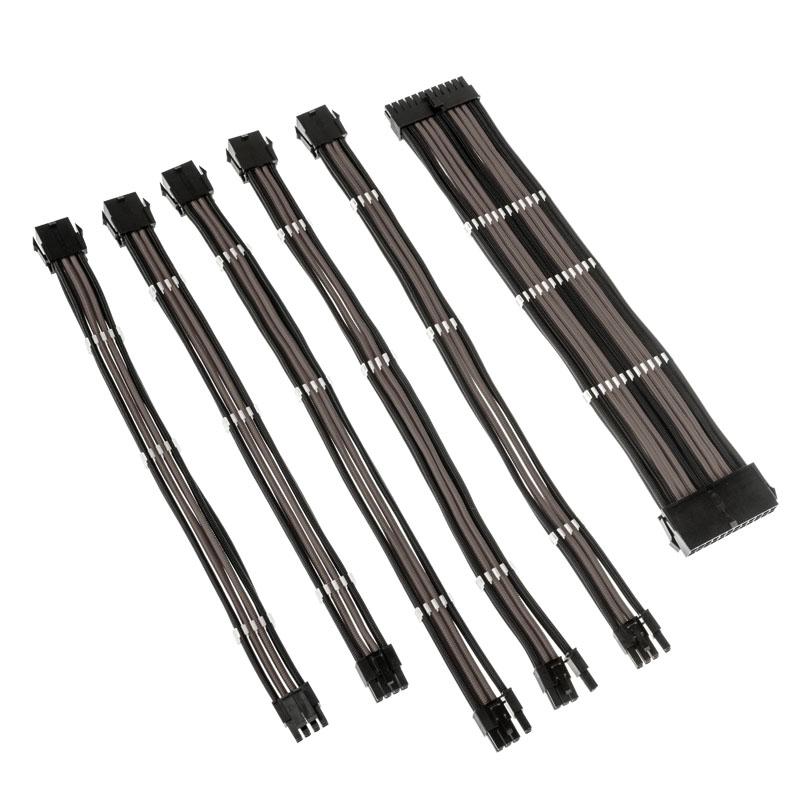 Kolink COREADEPT-EK-BGM cavo di alimentazione interno 035 m (Kolink Core Adept Braided Cable Extension Kit - Jet Black/Gunmetal