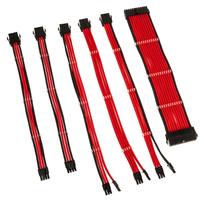 Kolink COREADEPT-EK-RED cavo di alimentazione interno 035 m (Kolink Core Adept Braided Cable Extension Kit - Racing Red)