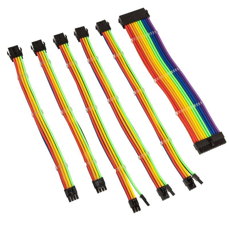Kolink COREADEPT-EK-RBW cavo di alimentazione interno 035 m (Kolink Core Adept Braided Cable Extension Kit - Rainbow)