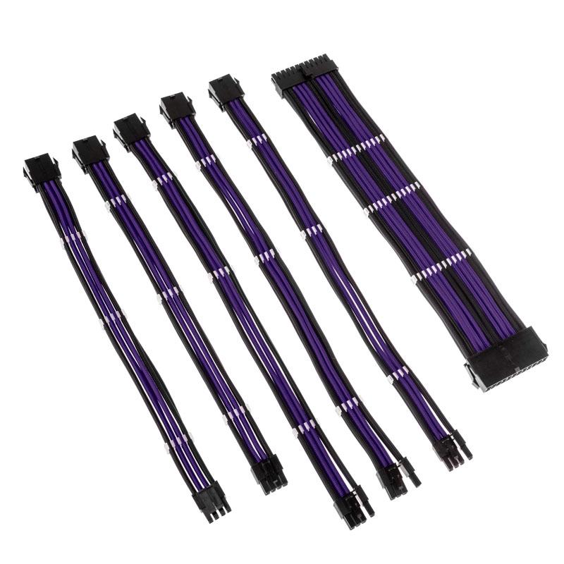 Kolink COREADEPT-EK-BTP cavo di alimentazione interno 035 m (Kolink Core Adept Braided Cable Extension Kit - Jet Black/Titan Pu