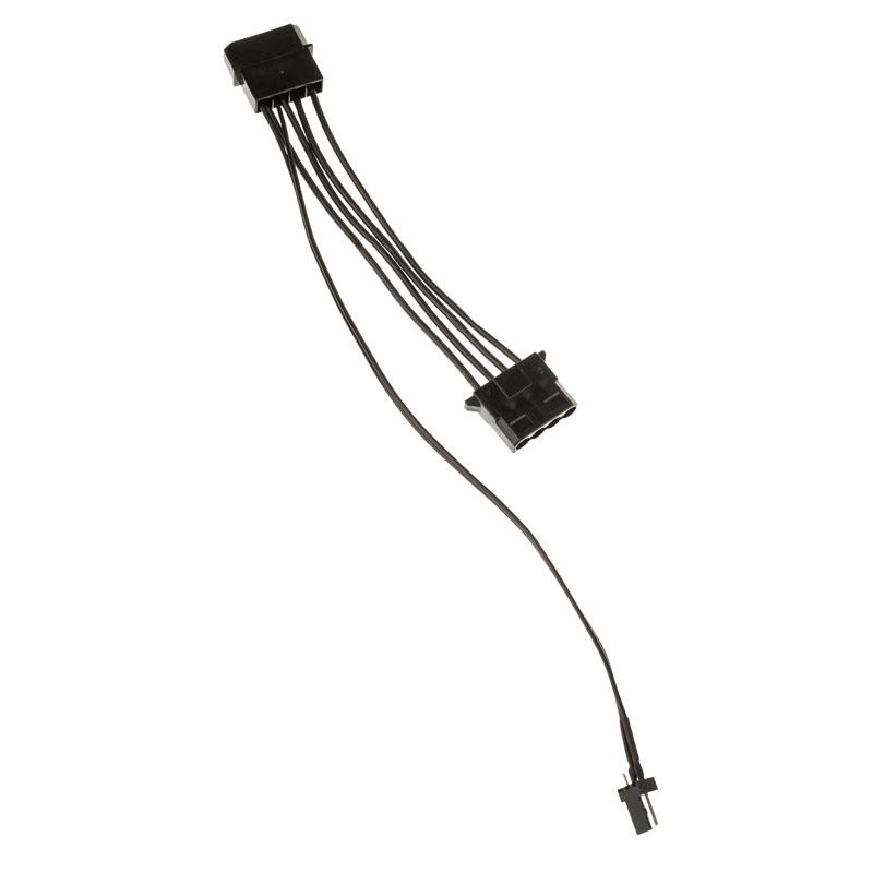 Kolink 3 Pin Fan Power to 2x 4 Pin Molex Adapter
