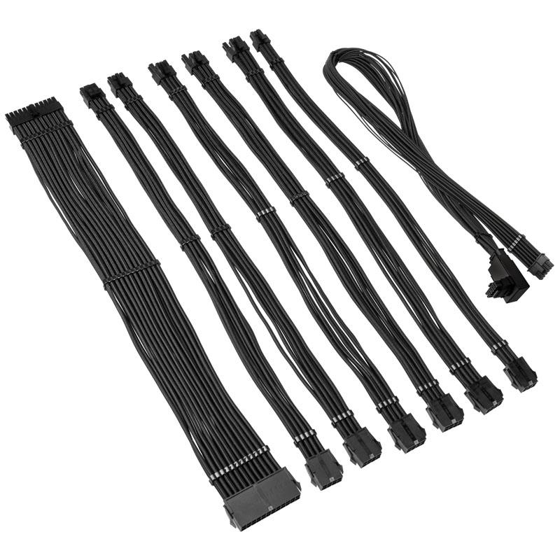 Kit di prolunga cavo intrecciato Core Pro 12V-2x6 tipo 1 - Jet Black