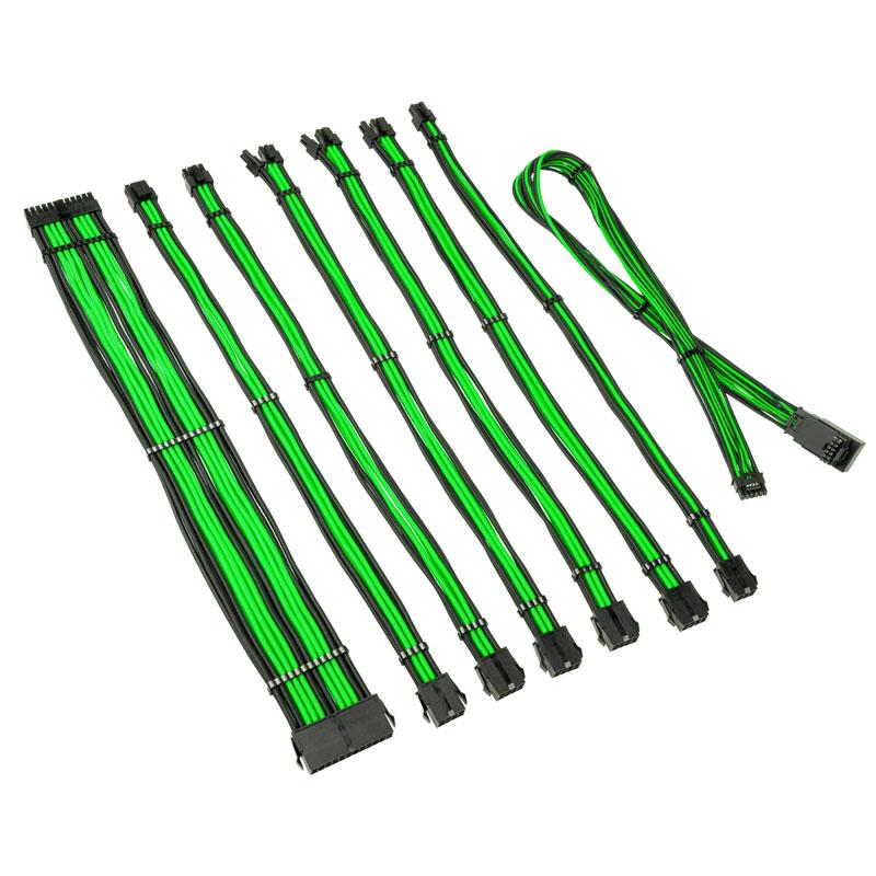 Kit di prolunga cavo intrecciato Core Pro 12V-2x6 tipo 1 - Venom Green