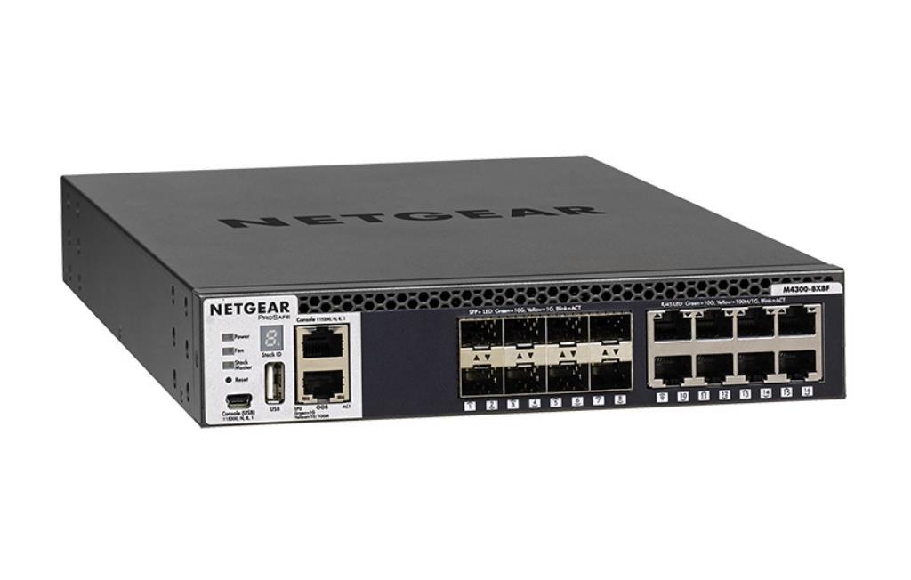 Switch manageable - Netgear ProSafe M4300-8X8F (XSM4316S) 16 Ports 10Gbs (8BaseT 8 SFP)
