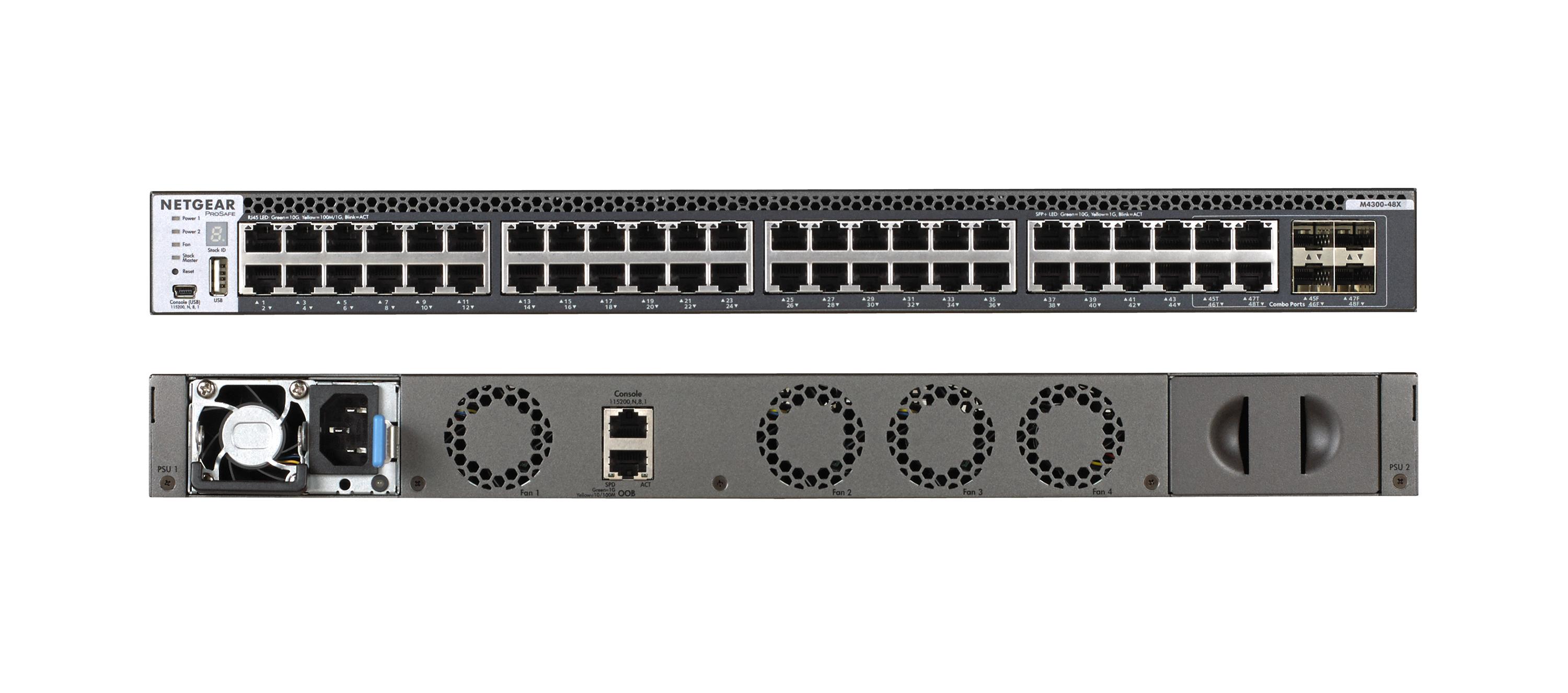 NETGEAR M4300-48X/US/EME Gestito 10G Ethernet (100/1000/10000) 1U Grigio