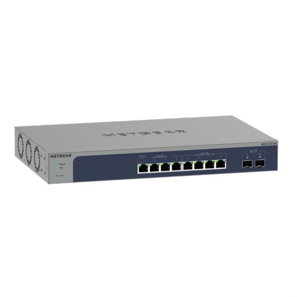 Switch NetGear Pro 8-Porte Multi-Gigabit (4p 1/2.5G4 porte 10G) - con 2 x 10G SFP Desktop/Rackmount