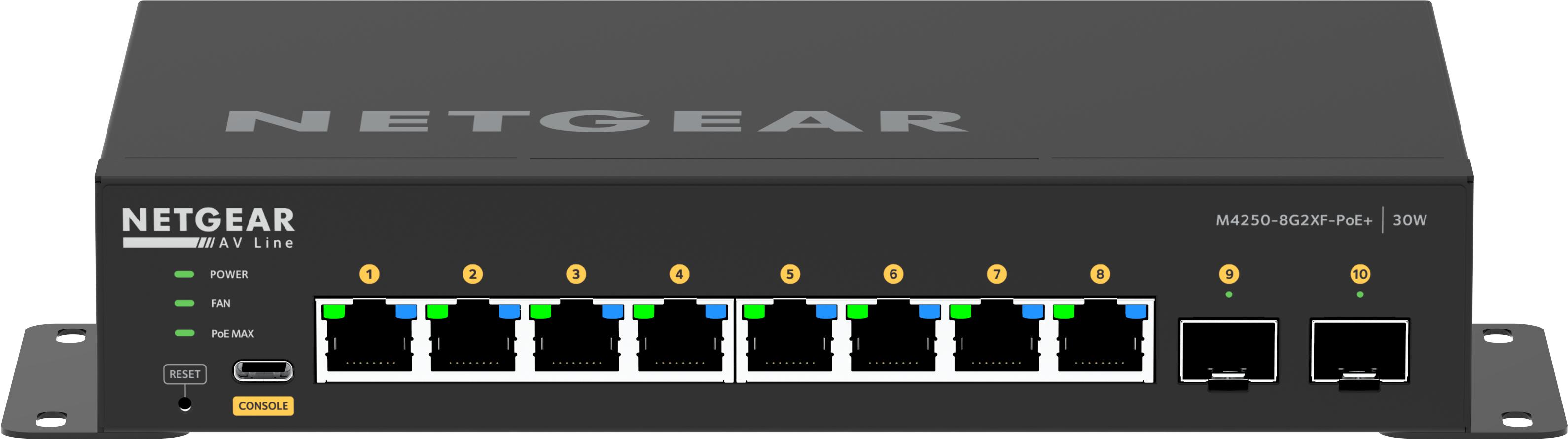 NETGEAR GSM4210PX-100EUS switch di rete Gestito L2/L3 Gigabit Ethernet (10/100/1000) Supporto Power over Ethernet (PoE) Nero