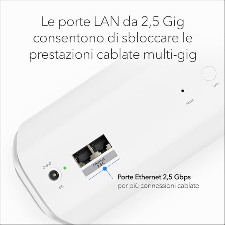 NETGEAR Orbi 770 Tri-band (2,4 GHz/5 GHz/6 GHz) Wi-Fi 7 (802.11be) Bianco 7 Interno