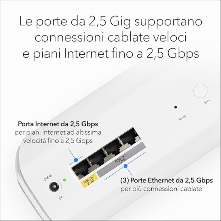 NETGEAR Orbi 770 Tri-band (2,4 GHz/5 GHz/6 GHz) Wi-Fi 7 (802.11be) Bianco 7 Interno