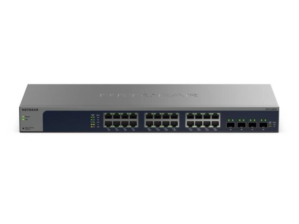 NETGEAR XS724EM Gestito L2 10G Ethernet (100/1000/10000) 1U Blu, Grigio