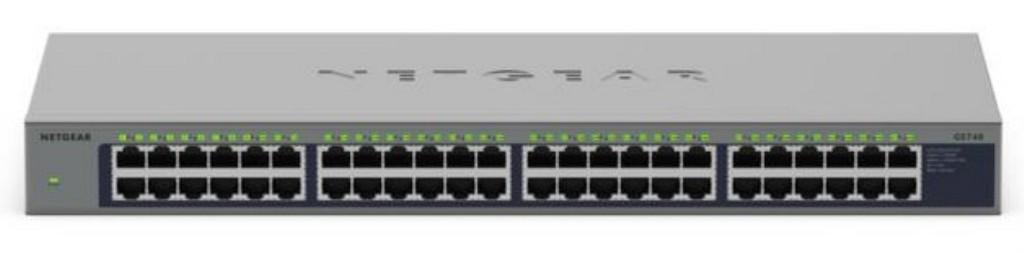 NETGEAR GS748 Non gestito Gigabit Ethernet (10/100/1000) Supporto Power over Ethernet (PoE) Grigio
