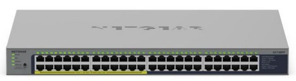 NETGEAR GS748PP Non gestito Gigabit Ethernet (10/100/1000) Supporto Power over Ethernet (PoE) Grigio