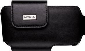 Nokia CP -155 - borsa a tracolla per telefono cellulare - pelle - nero - per Nokia 6600, 6630, 6670, 6680, 6681, 7610, N90, N91