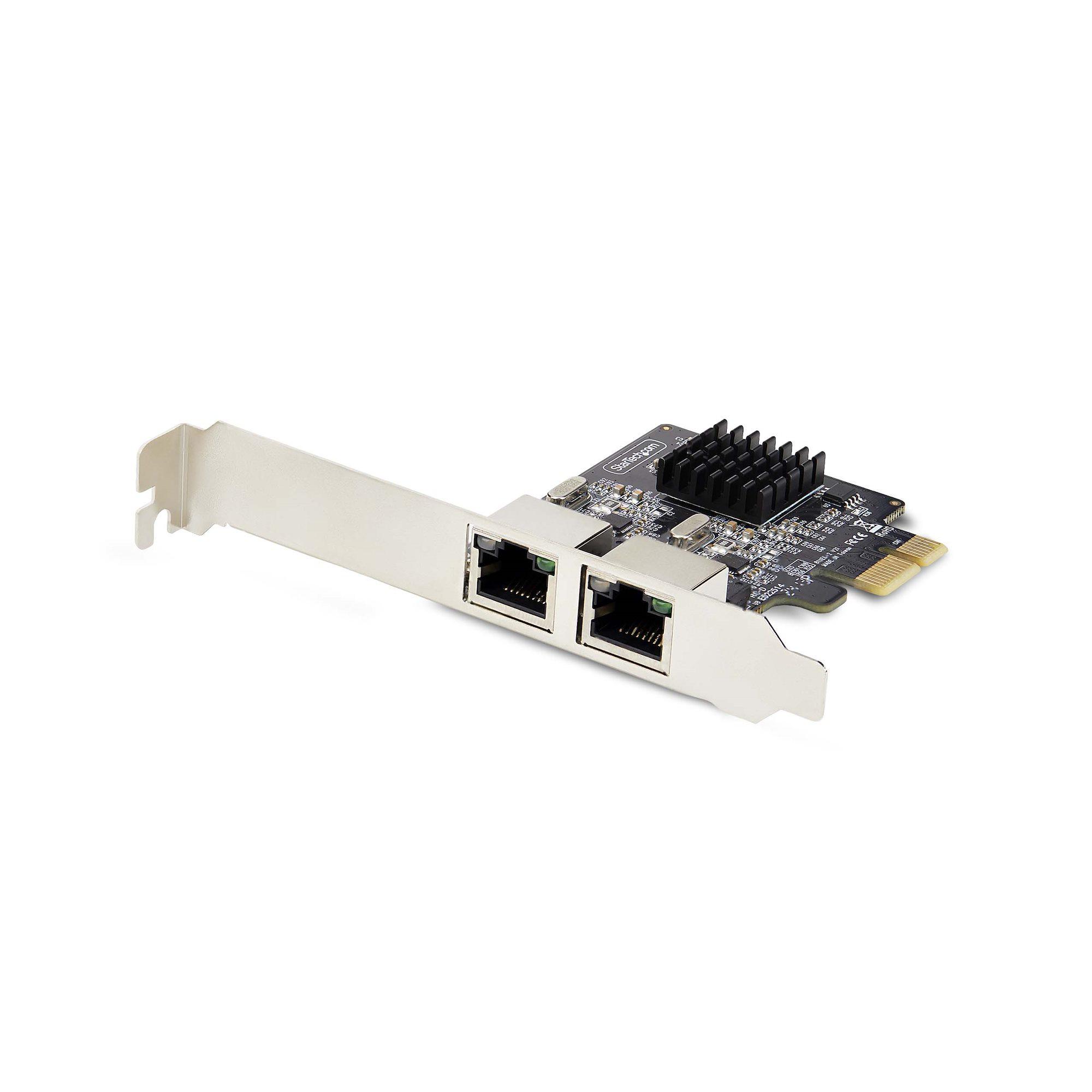 StarTech.com Scheda di rete PCIe Gigabit a 2 porte adattatore di rete LAN PCI Express da 10/100/1000 Mbps duplice Realtek RTL81