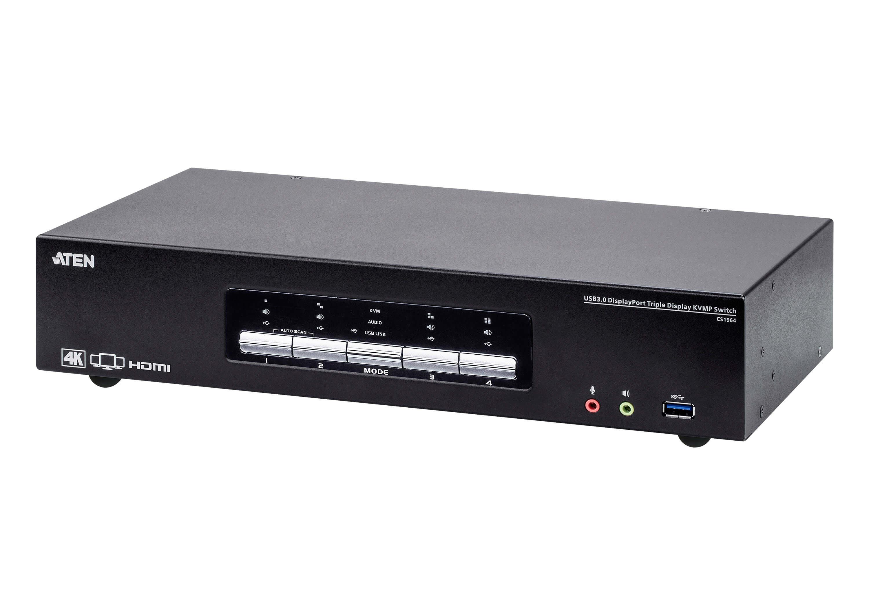 ATEN CS1964 switch per keyboard-video-mouse (kvm) Nero