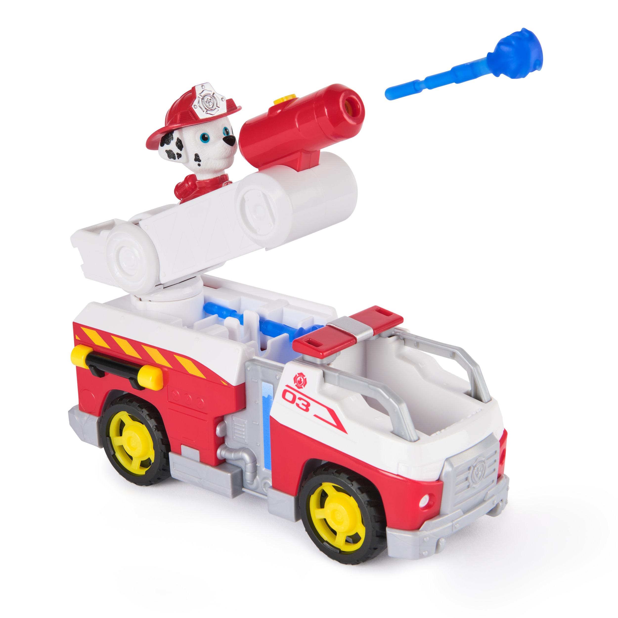 PAW Patrol Fire Rescue: Camion dei Pompieri di Marshall con action figure, lanciamissili e camion giocattolo, giocattoli per ba