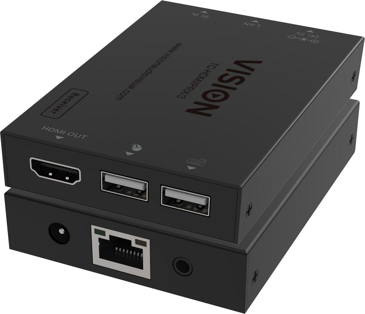 Vision HDMI-over-IP Transmitter Trasmettitore AV Nero (VISION HDMI-over-IP Transmitter - LIFETIME WARRANTY - transmitter only,