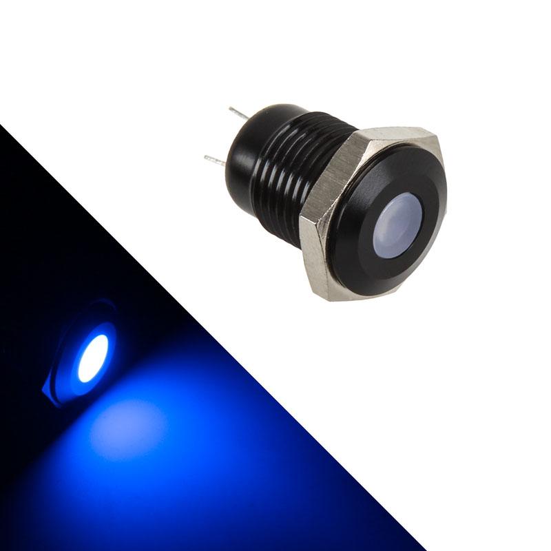 LED antivandalico - blu, attacco nero