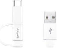 CAVO DATI 2 IN 1 MICROUSB + TYPE C WHI